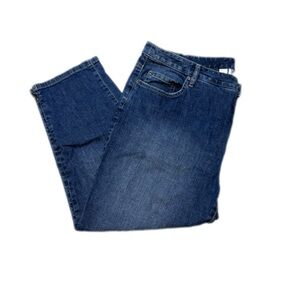 Talbots Blue Cropped Ankle Jeans with Classic Denim Look